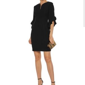 Elie Tahari Ruffle-Trimmed Crepe Mini Dress
